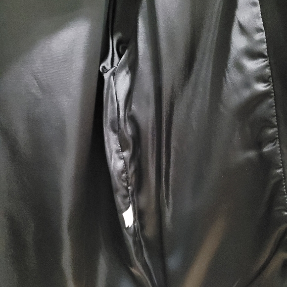 Vintage Leather Black Women's 1980's Jacket Blazer Retro shoulder pads - Picture 15 of 16